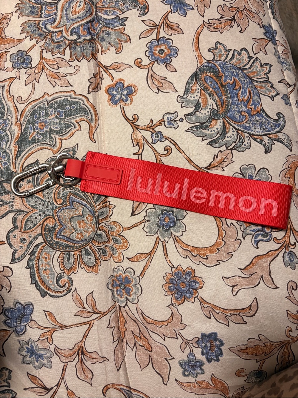 lululemon athletica Red Branded Key Wrist Strap
